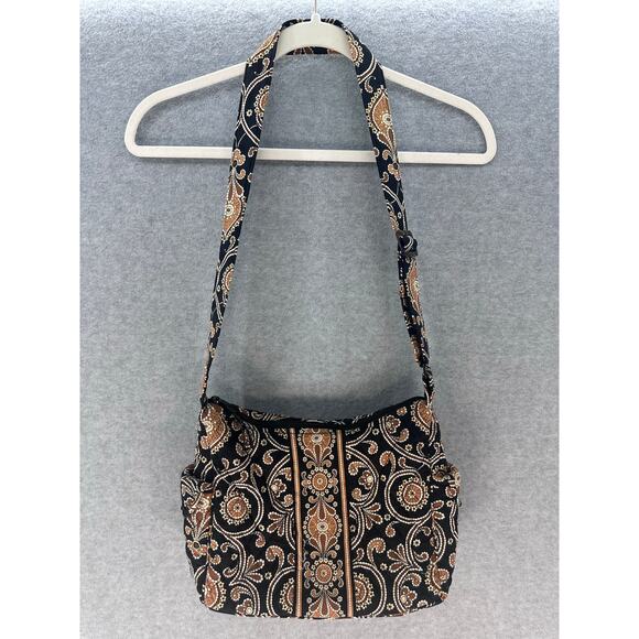 Vera Bradley Cafe Latte Fall Neutral Paisley Print Crossbody Bag Quilted Y2K - Picture 3 of 14